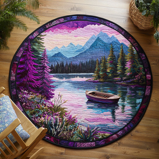 Dreamlike Tranquilt Boat WJ1104027CL Quilted Round Mat