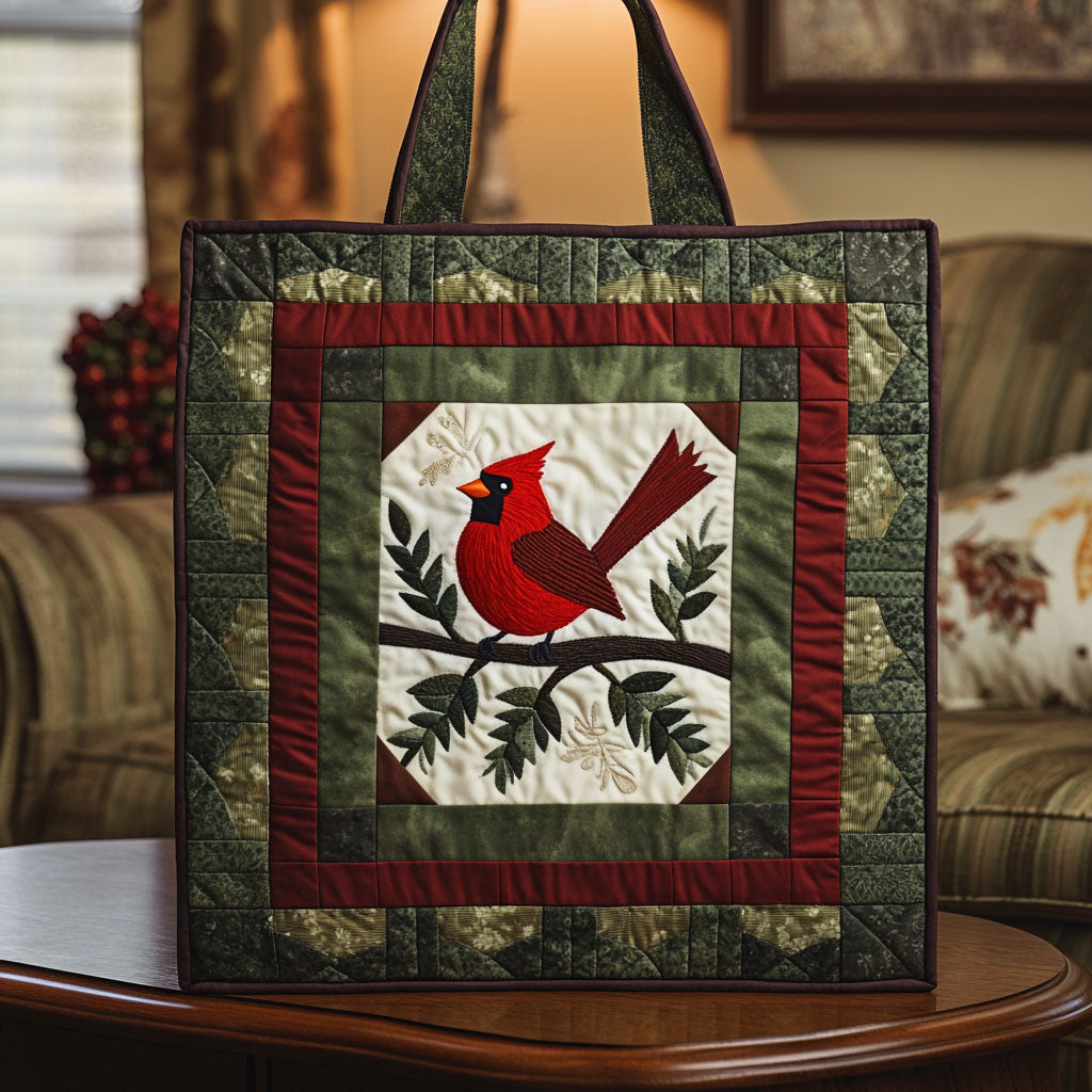 Forest Serenity Cardinal LT2811007CL Quilted Tote Bag