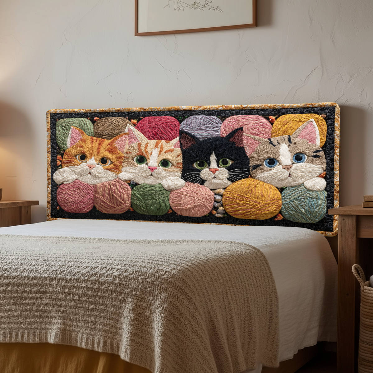 Kitty And Yarns XR1912017CL Quilted Headboard Slipcover
