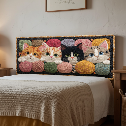 Kitty And Yarns XR1912017CL Quilted Headboard Slipcover