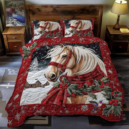 Winter Christmas Horse WY0612078CL Duvet Cover Set