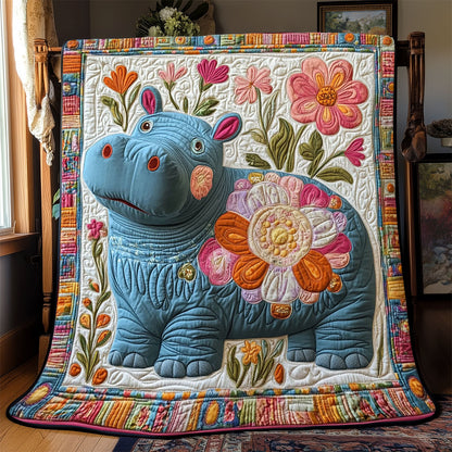 Folkloric Hippo WJ0601005CL Quilt