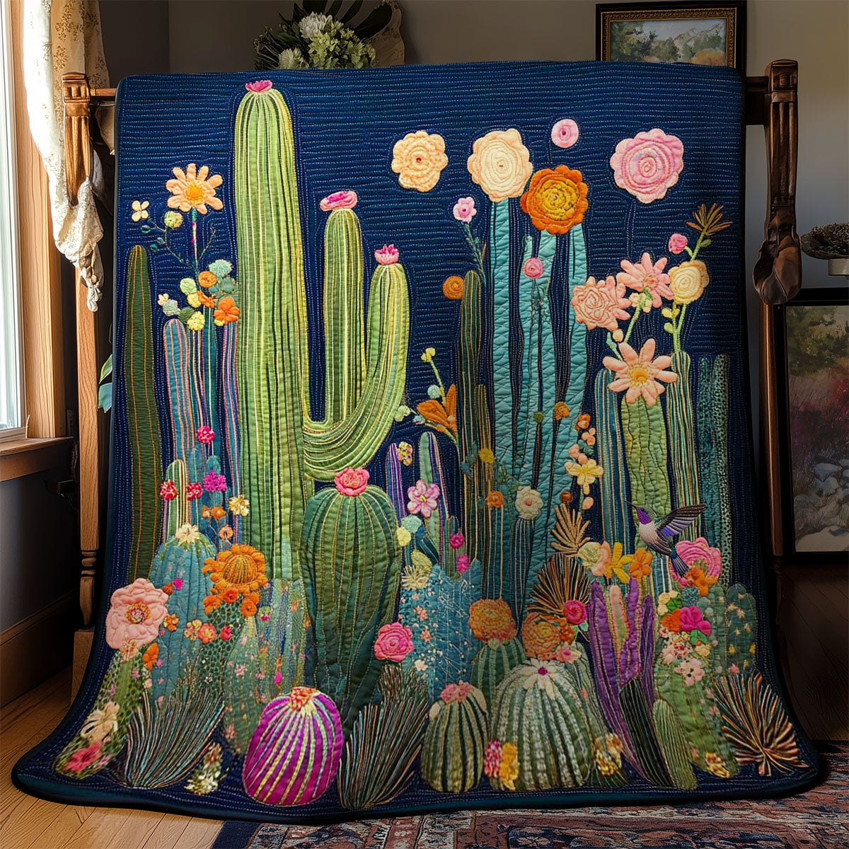 Nighttime Cactus Glow WN1211034CL Quilt