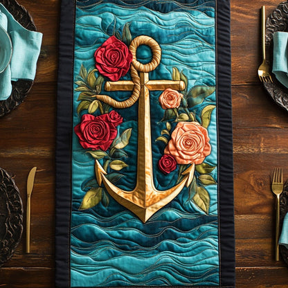 Anchor Rose WY0206002CL Quilted Table Runner