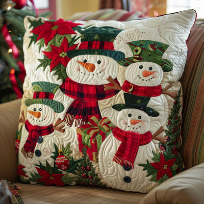 Christmas Snowmen CW0110056CL Quilt Pillow Case