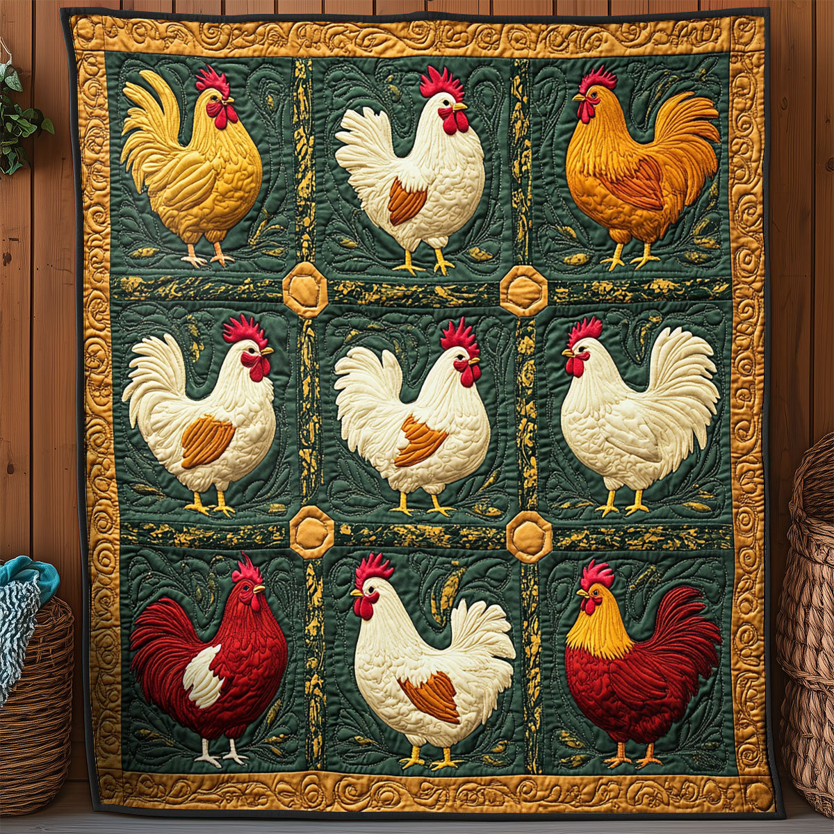 Chick and Charm CM1404016CL Quilt