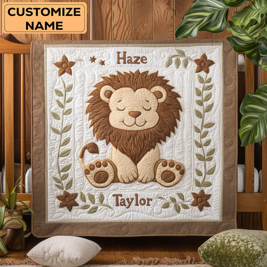 Lion Star WN2907066CL Personalized Baby Quilt