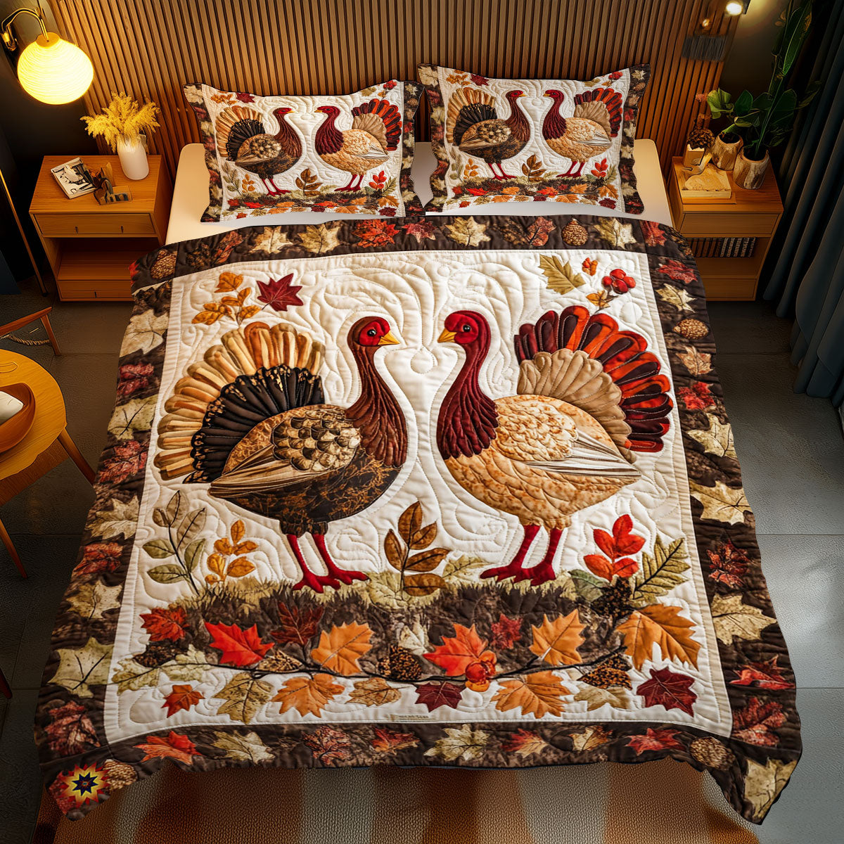 Rustic Turkey Charm WJ2512034CL Duvet Cover Set