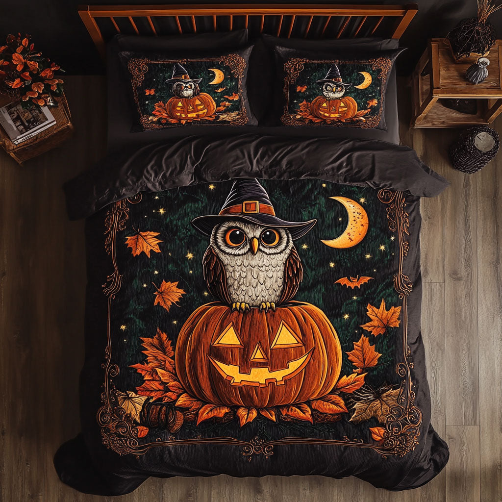 Pumpkin Owl WN0708082CL Duvet Cover Set