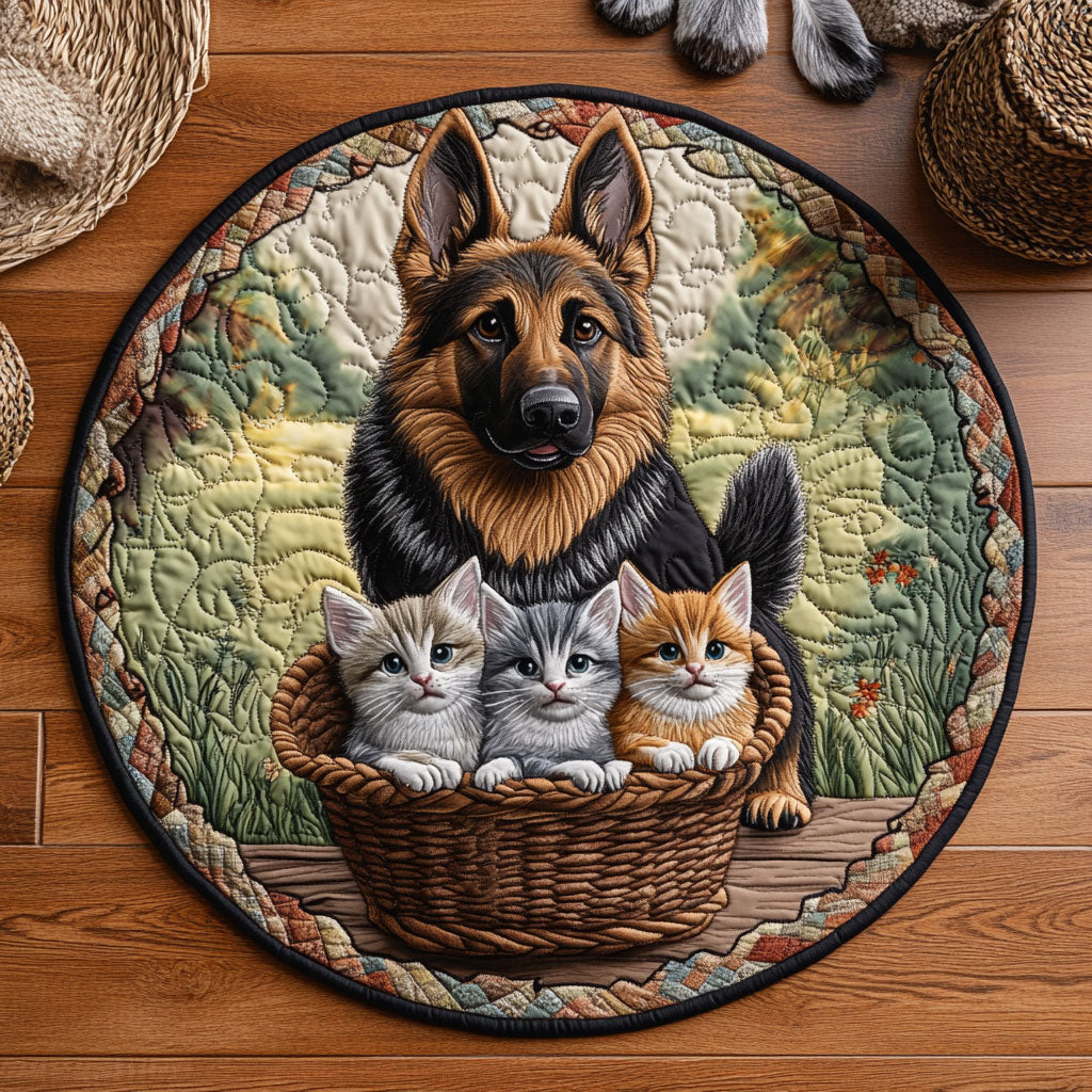 Furry Friend WJ0905027CL Quilted Round Mat