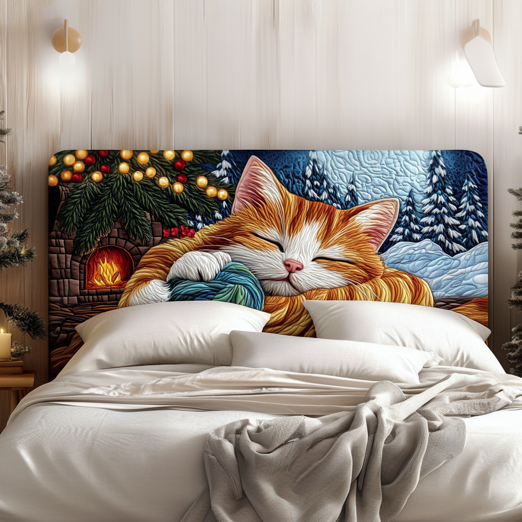 Woolen Dreams Cat KL2012005CL Quilted Headboard Slipcover