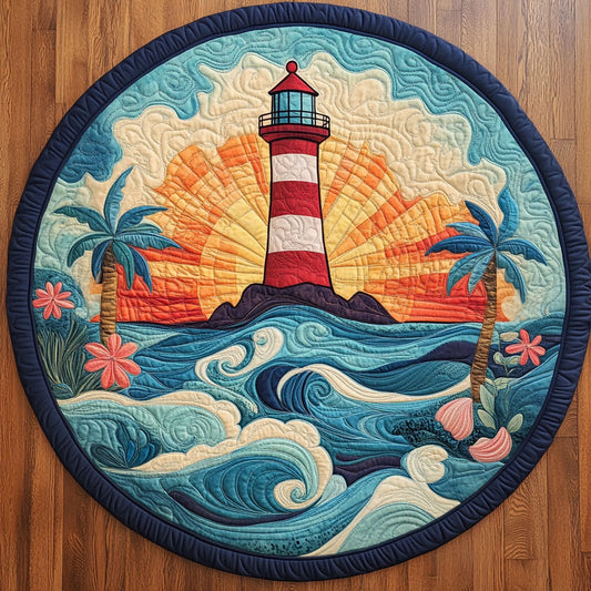 Tripical Lighthouse DH0810020CL Quilted Round Mat