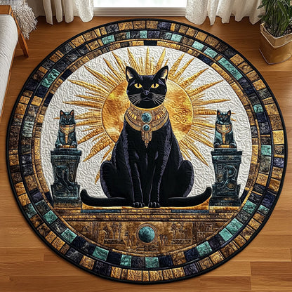 Divine Cat Majesty CW0108014CL Quilted Round Mat