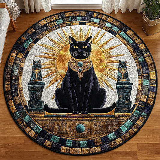 Divine Cat Majesty CW0108014CL Quilted Round Mat