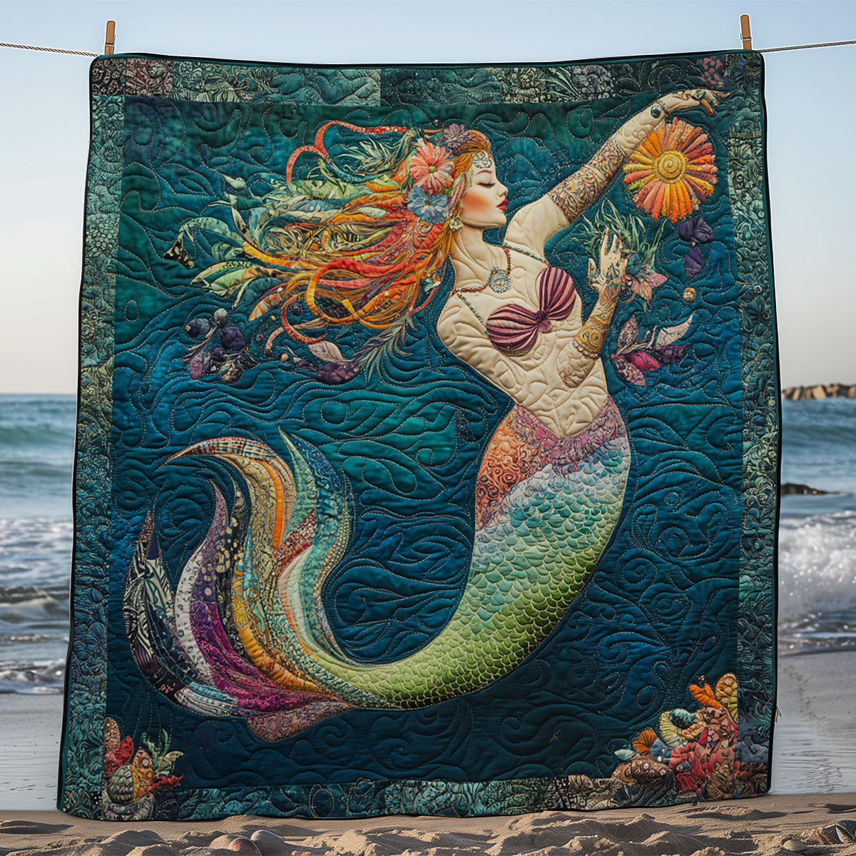 Colorful Mermaid WY2702049CL Quilt