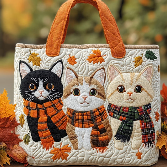 Autumn Cats XR2209021CL Quilted Tote Bag