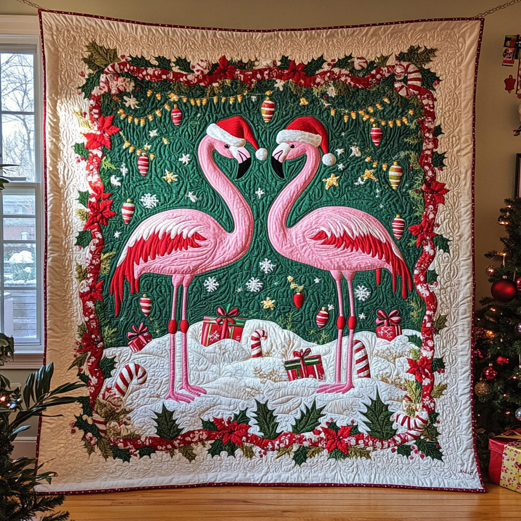 Flamingo Frosty Joy WN0210026CL Quilt
