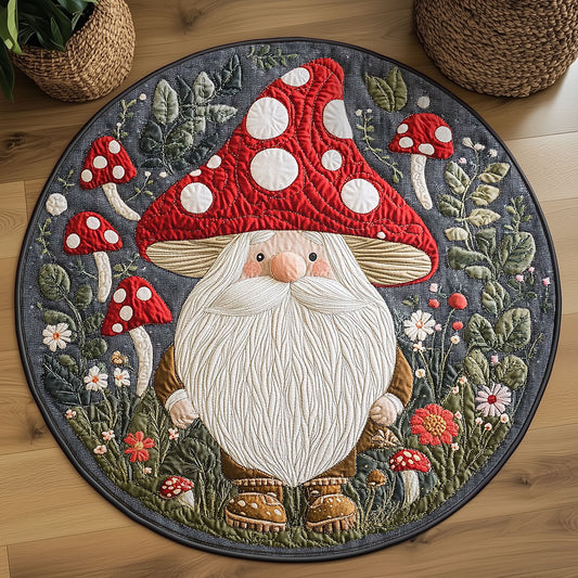 Gnome Of The Glade WN1507045CL Quilted Round Mat