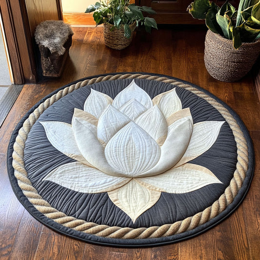 Ivory Stillness CP2807042CL Quilted Round Mat
