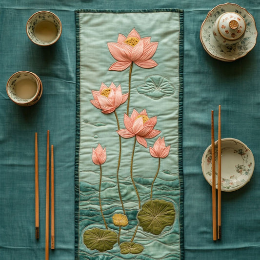 Lotus WY0506037CL Quilted Table Runner