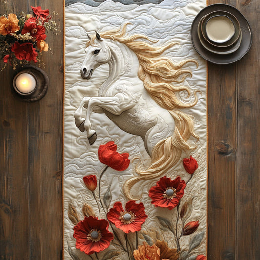 Majestic Horse CW0406013CL Quilted Table Runner
