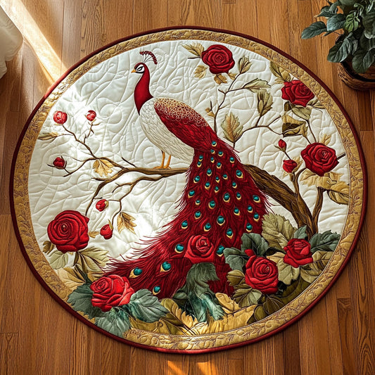 Ruby Feather WY1408064CL Quilted Round Mat