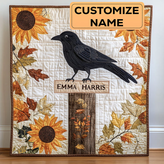 Autumn Crow CW3007015CL Personalized Baby Quilt