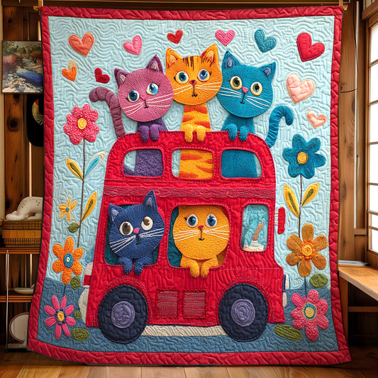 Flower Power Cat CW1411004CL Quilt