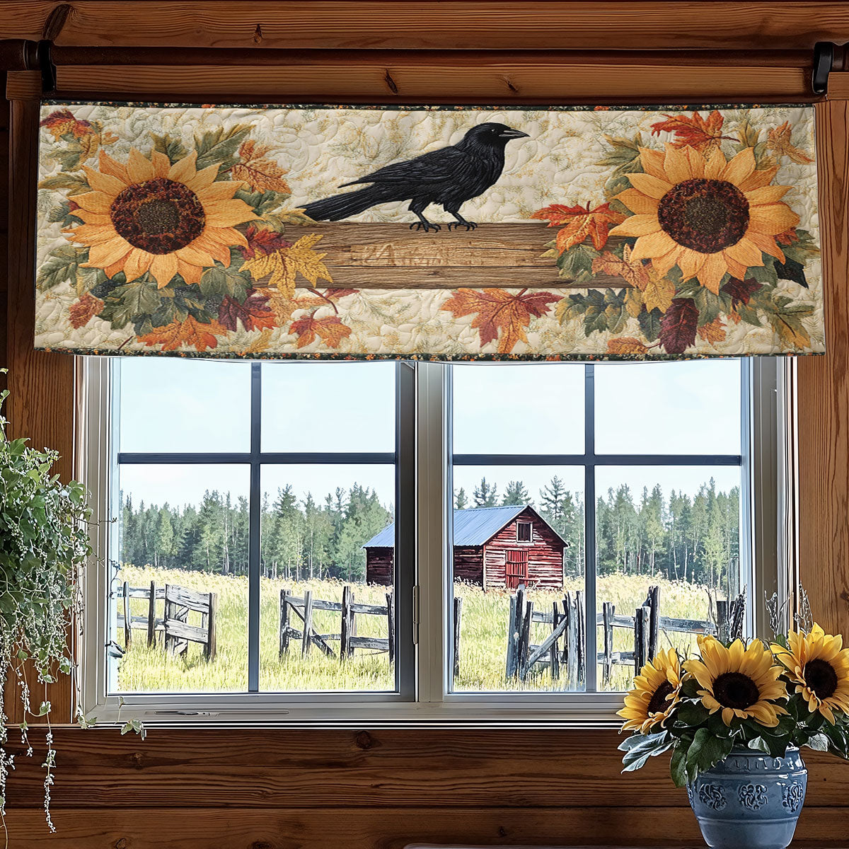 Sunlit Crow WN2907092CL Quilted Valance