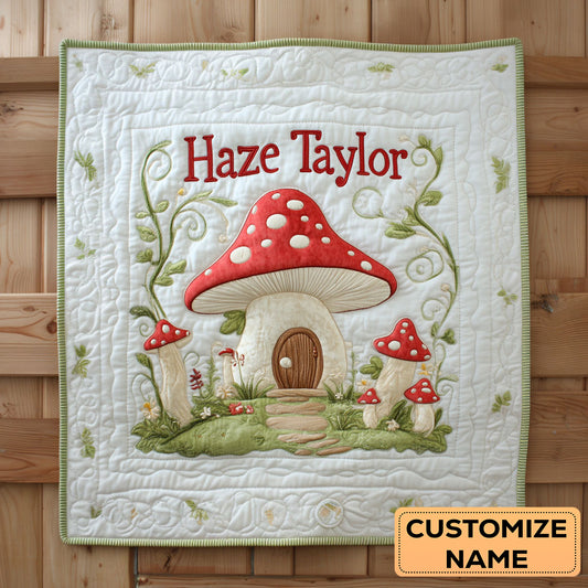 Fairy Mushroom Dreams WN2507017CL Personalized Baby Quilt