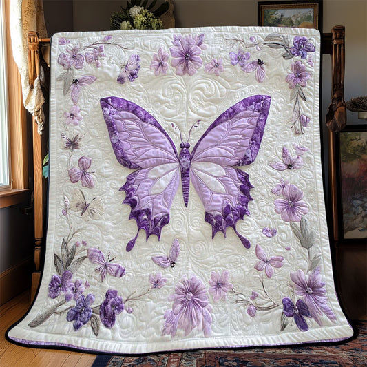 Violet Butterfly WP3012039CL Quilt