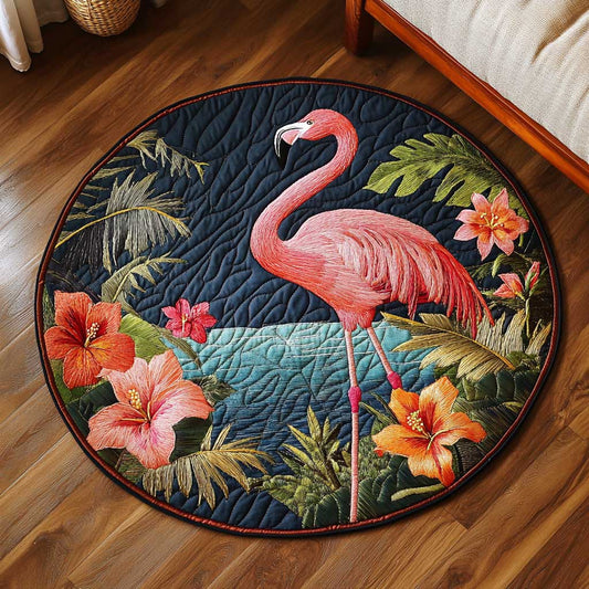 Flamingo Breeze WN1803043CL Quilted Round Mat