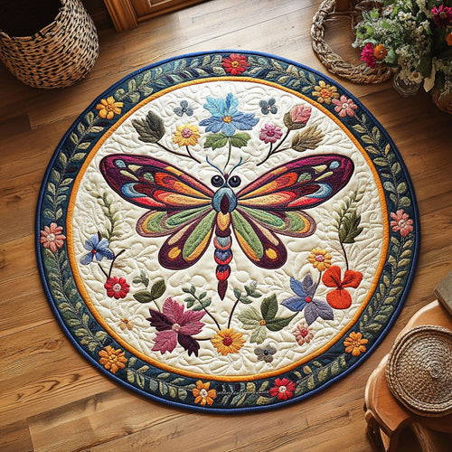 Wildflower Wings WY0107063CL Quilted Round Mat