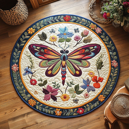 Wildflower Wings WY0107063CL Quilted Round Mat