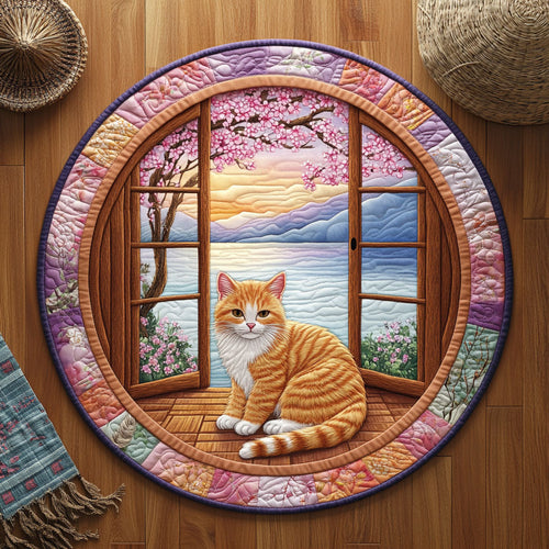 Whiskers At Dusk WJ2805030CL Quilted Round Mat