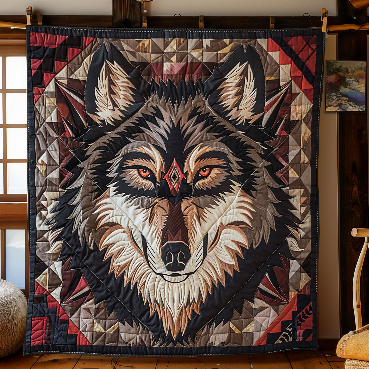 Wolf Native American WJ3012024CL Quilt