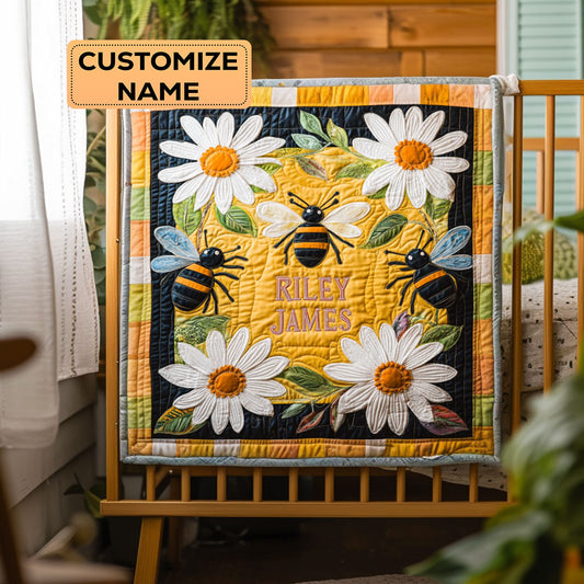 Busy Bee WY3107004CL Personalized Baby Quilt