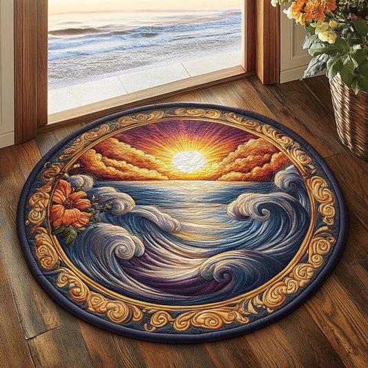 Sunset Beach WX2605056CL Quilted Round Mat