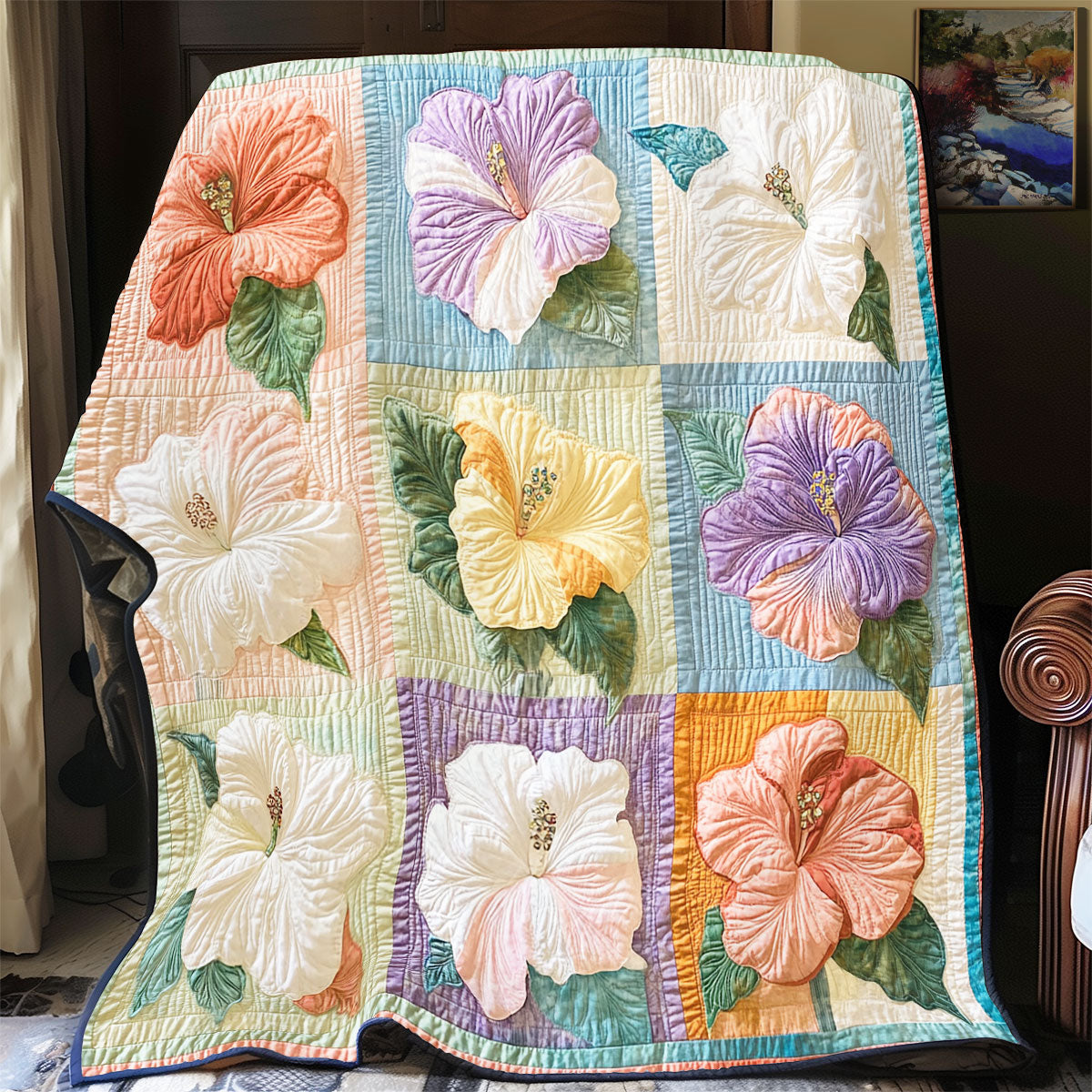 Hibiscus Harmony YR1501026CL Quilt