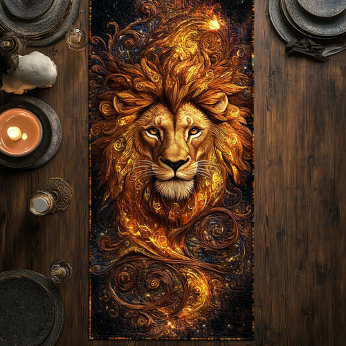 Majestic Lion CW1505128CL Quilted Table Runner