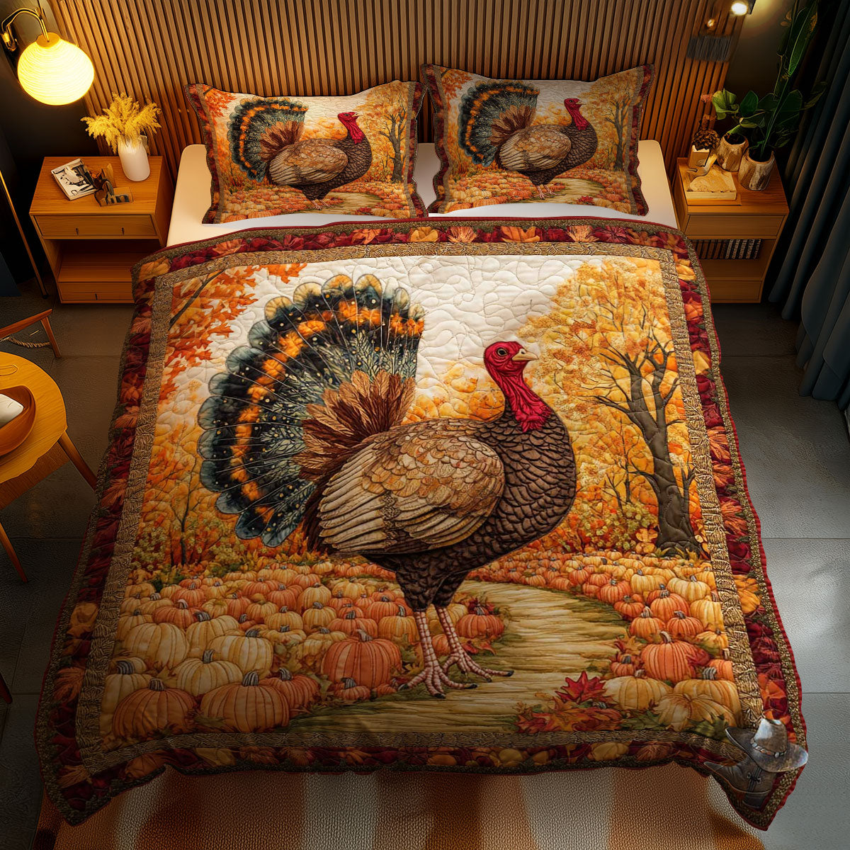 Harvest Turkey WN1911039CL Duvet Cover Set