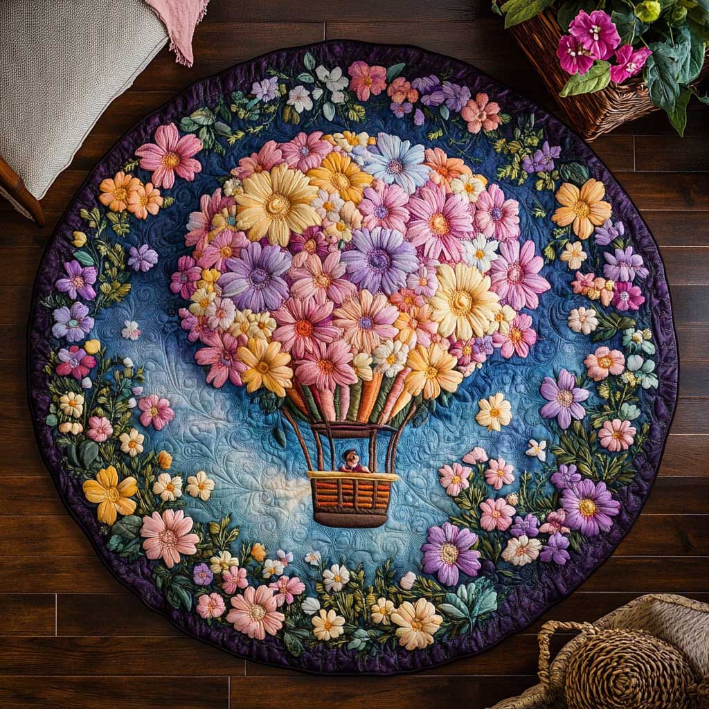 Garden In The Sky WN2005040CL Quilted Round Mat