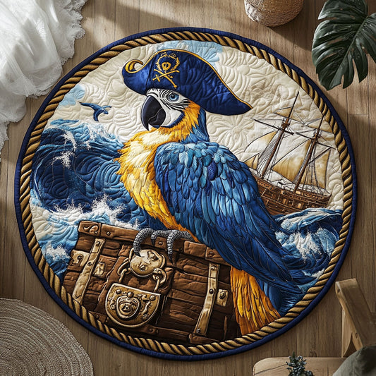 Treasure Parrot CW2609048CL Quilted Round Mat