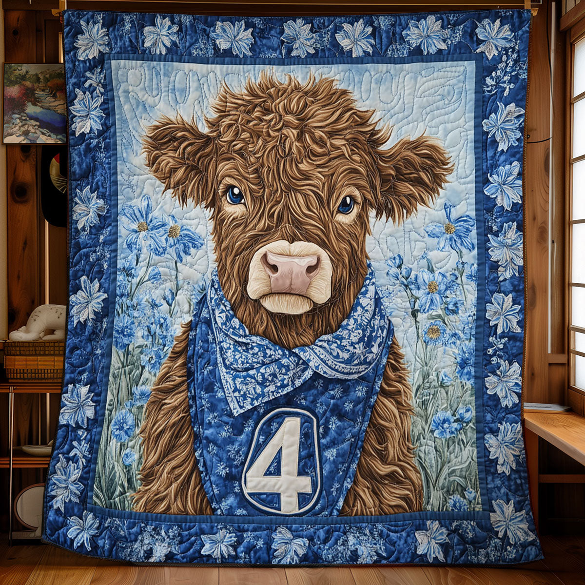 Cute Fluffy Cow WY2001072CL Quilt