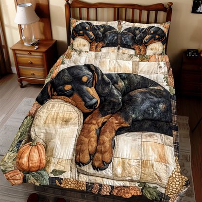 Sleeping Dachshund WU2612001CL Duvet Cover Set