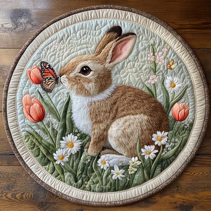 Rabbit And Butterfly CP0406083CL Quilted Round Mat