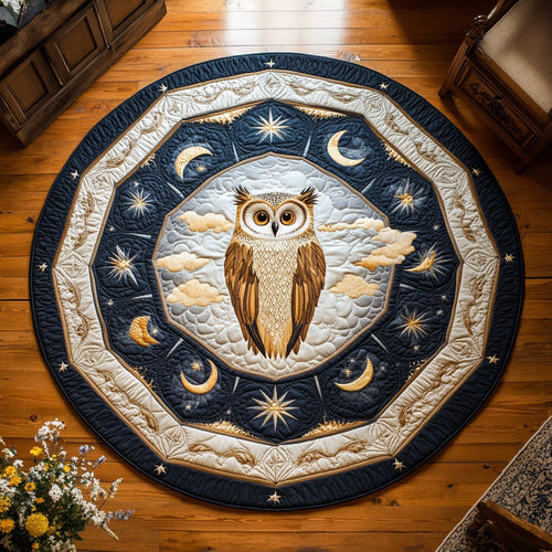 Celestial Owl CW1108002CL Quilted Round Mat
