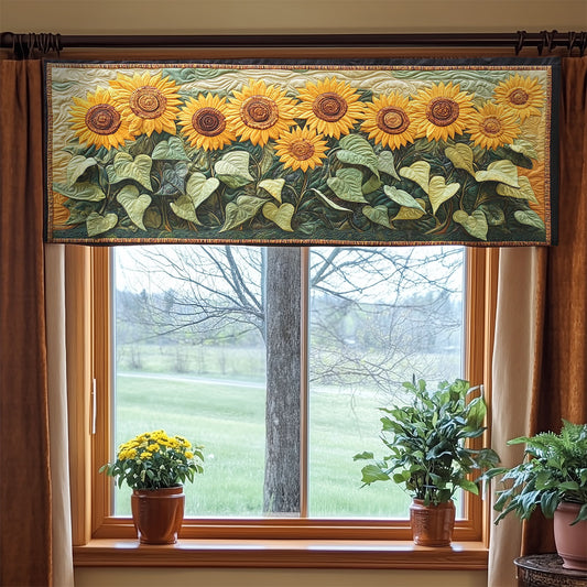 Sunflower Field WX2003108CL Quilted Valance