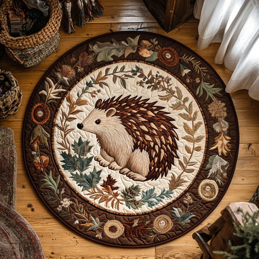 Forest Hedgehog WY1906042CL Quilted Round Mat