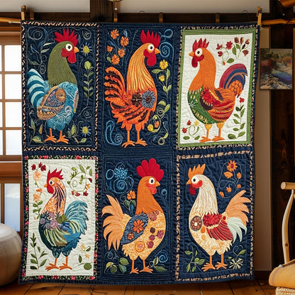 Folk Charm Chicken WJ0401007CL Quilt